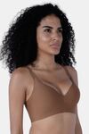 Soie Padded Non-Wired Medium Coverage T-Shirt Bra - Choco Malt — thumbnail 3